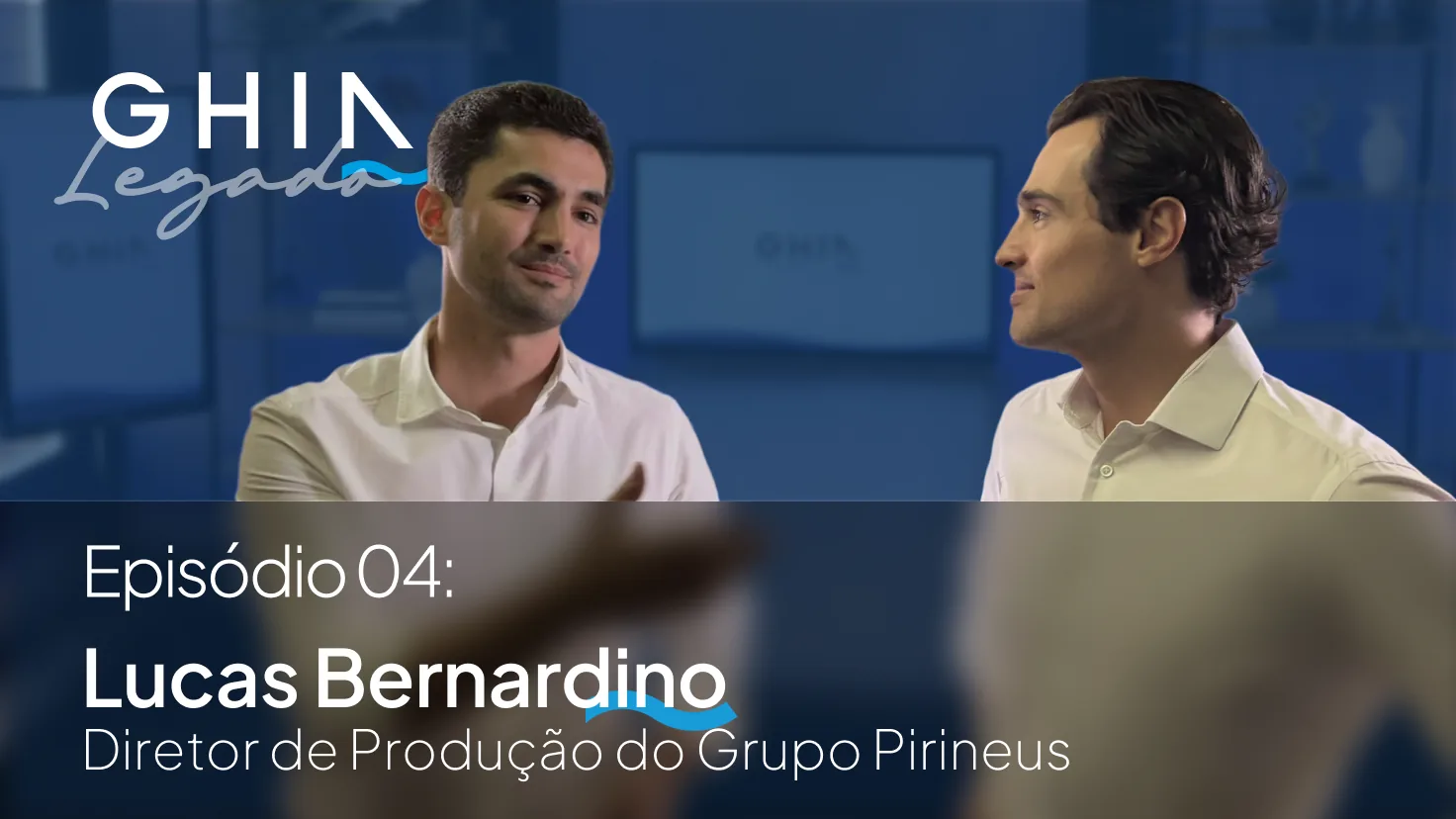 Lucas Bernardino e Gabriel Cestari no estúdio do podcast Ghia Legado conversando sobre governança familiar